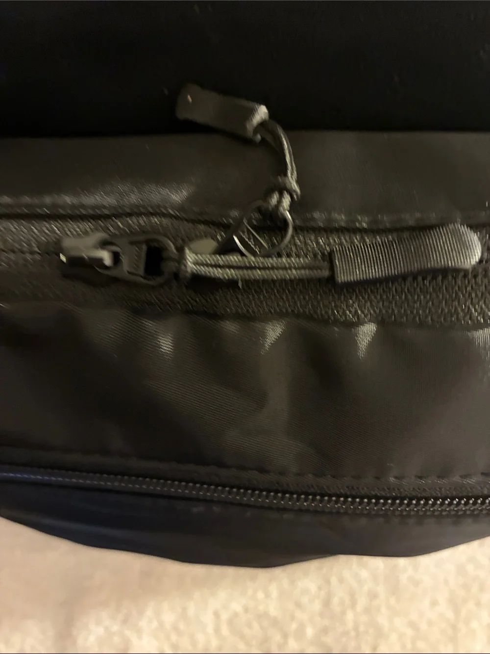 NWOT The Foldie Black Men's Messenger Bag w/travel inside. Unisex